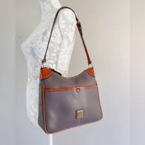 Dooney & Bourke Gray Pebble Leather Kimberly Crossbody Bag In Mint  Cond Vintage - Picture 13 of 13